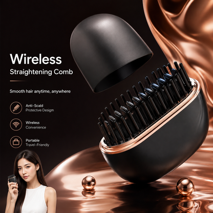 Mini Rechargeable Hair Straightening Comb™ | Portable Cordless Hair Straightener | Hypenox