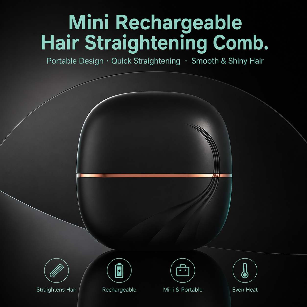 Mini Rechargeable Hair Straightening Comb™ | Portable Cordless Hair Straightener | Hypenox