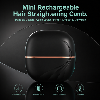 Mini Rechargeable Hair Straightening Comb™ | Portable Cordless Hair Straightener | Hypenox