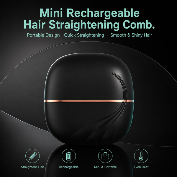 Mini Rechargeable Hair Straightening Comb™ | Portable Cordless Hair Straightener | Hypenox