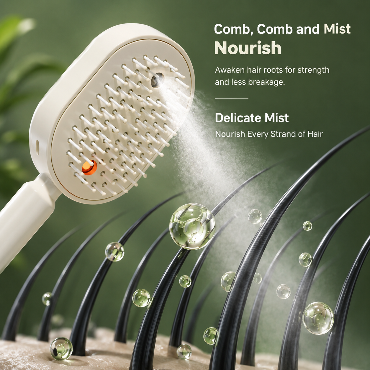 Electric Spray Massage Hair Brush™ | Anti-Static Atomizing Comb | Hypenox