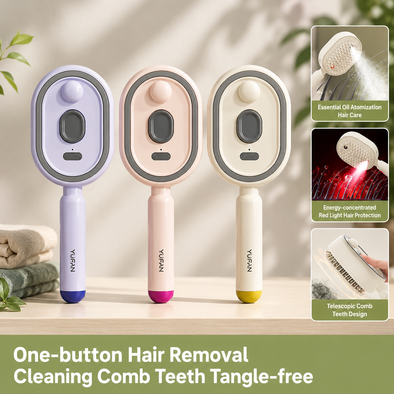 Electric Spray Massage Hair Brush™ | Anti-Static Atomizing Comb | Hypenox